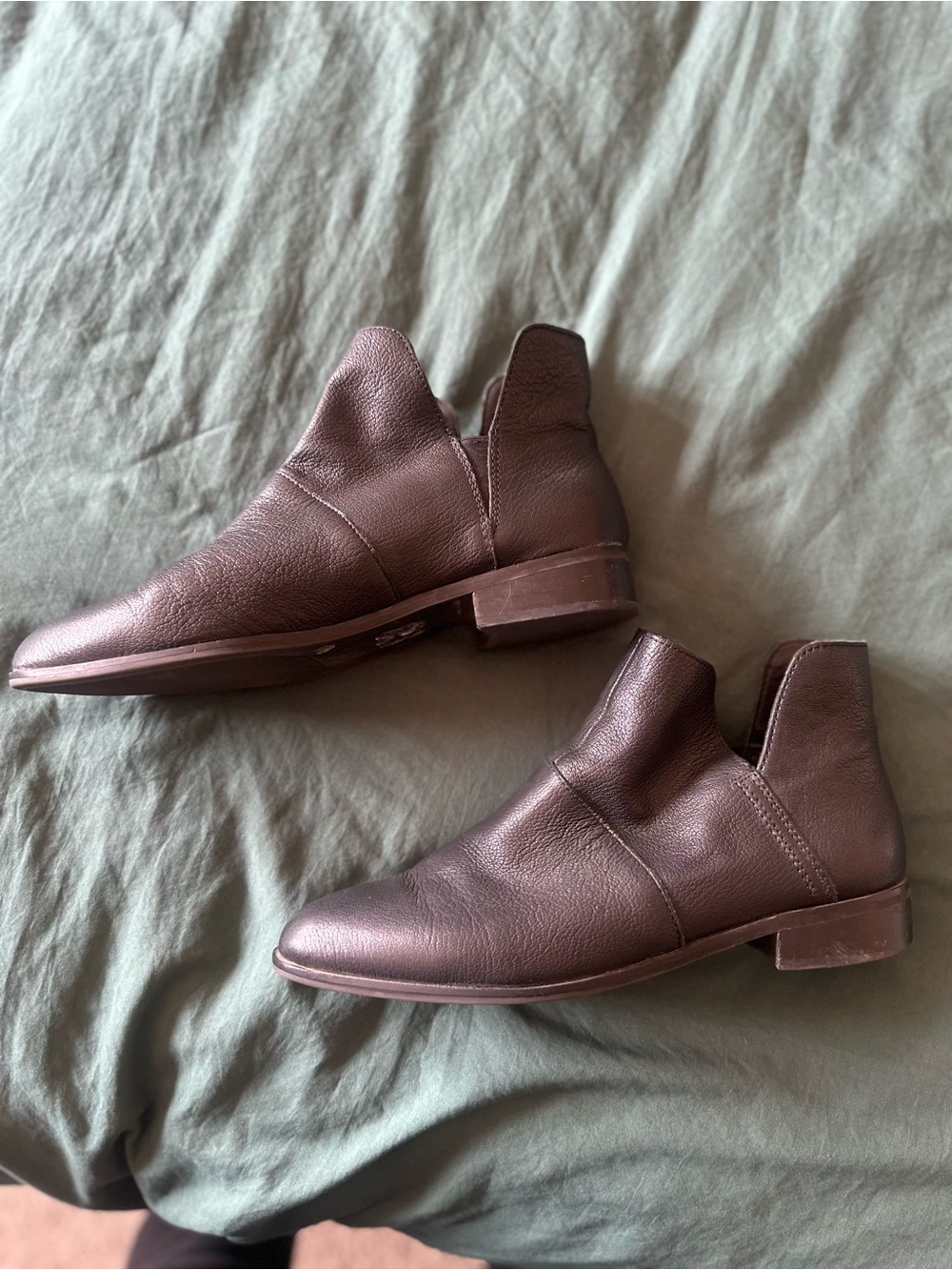 Lucky Brand Black Leather Ankle Booties - Picture 2 of 5